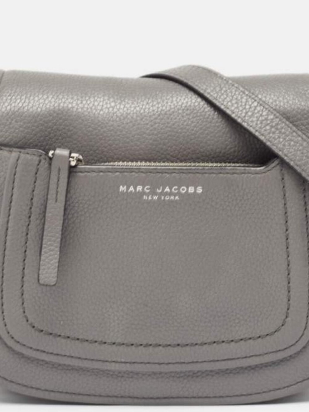 Marc Jacobs Empire City Messenger Bag Charcoal Pebbled Leather